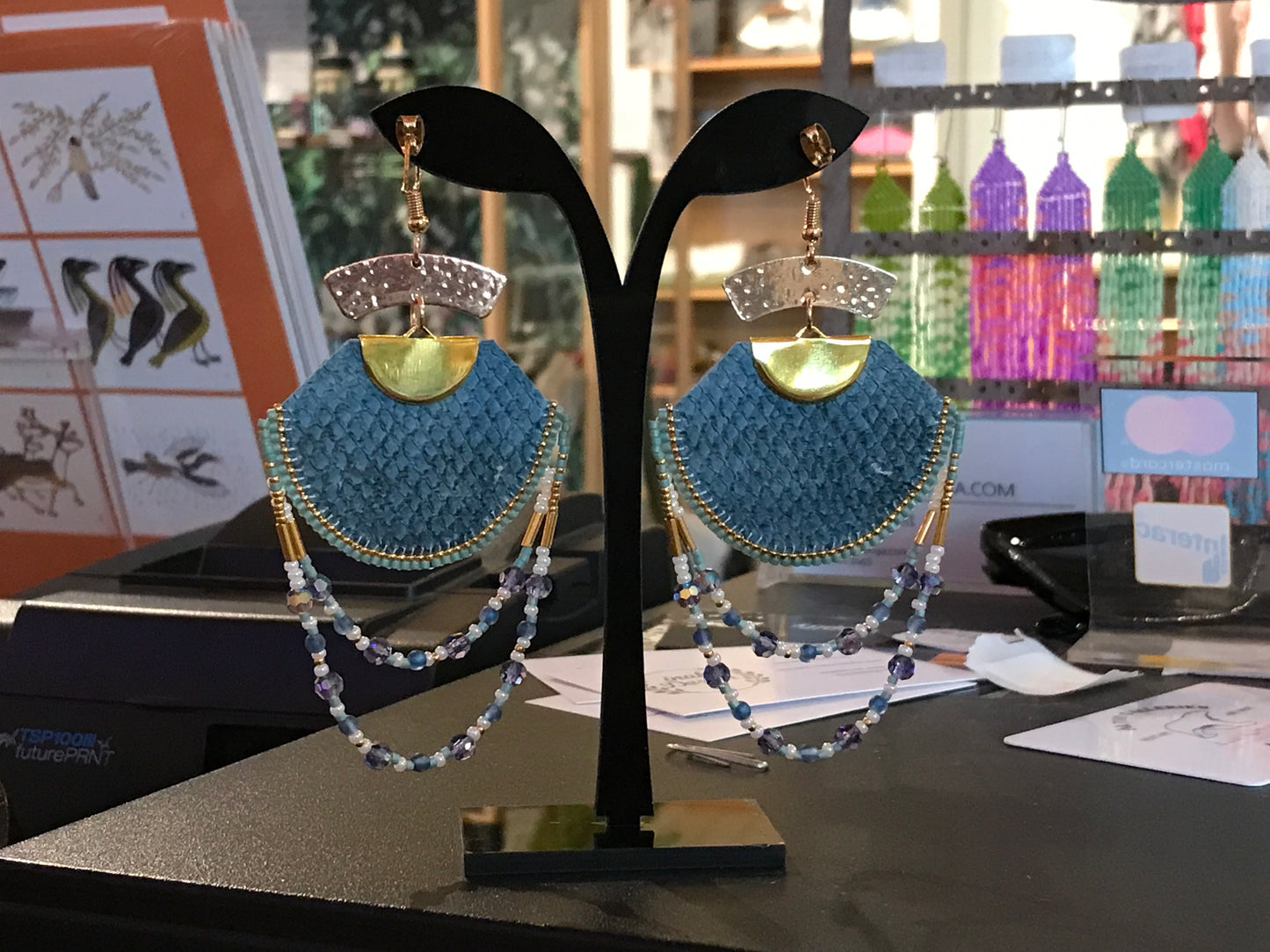Fish skin earring by lally partridge