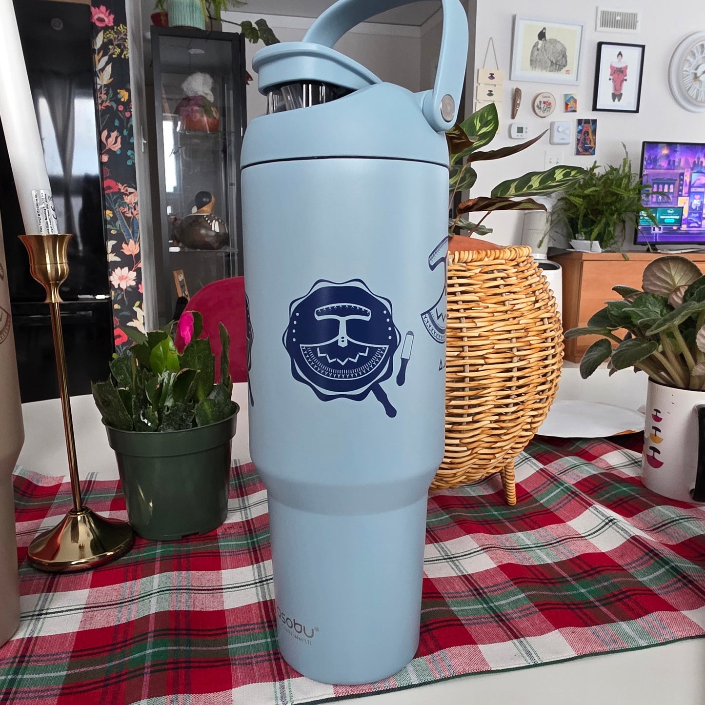Drum stainless steel tumbler 1.2L
