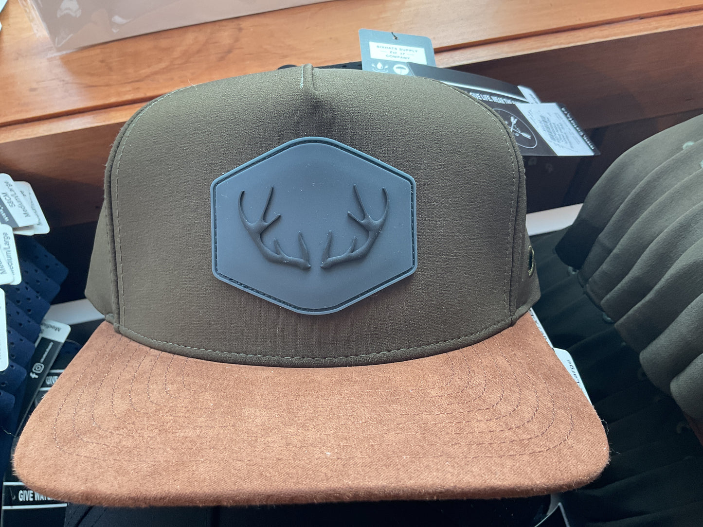 Olive Natjuk rubber patch SnapBack