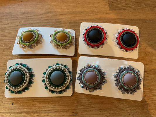 Beaded earrings by Cathrine Annanack