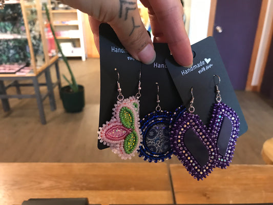 Beaded Earrings by Mary Tatatoapik