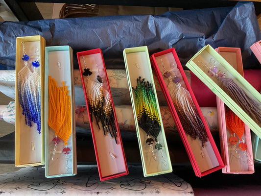 Beaded earrings by Tanya