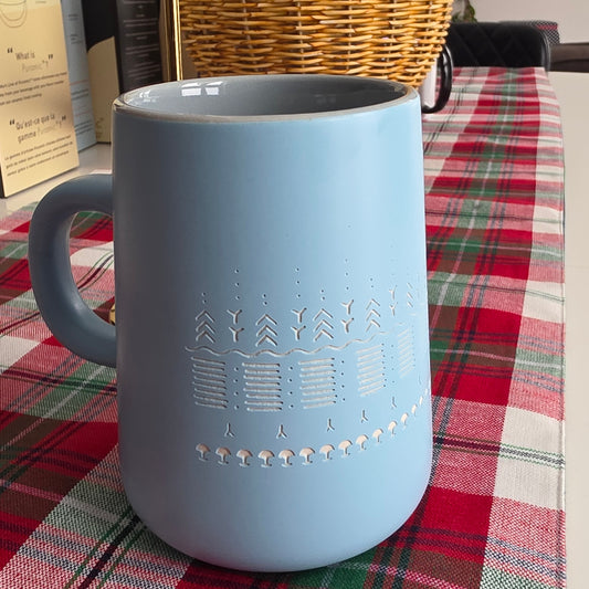 Blue etched tunniit mug