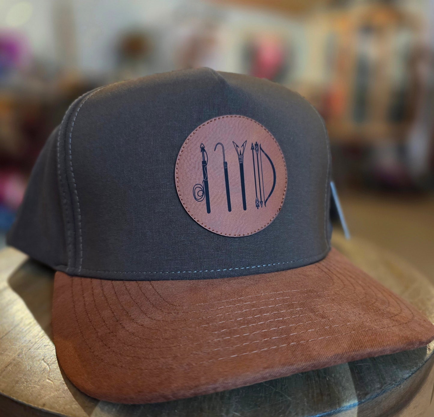 Olive Traditional tools rubber patch snapback