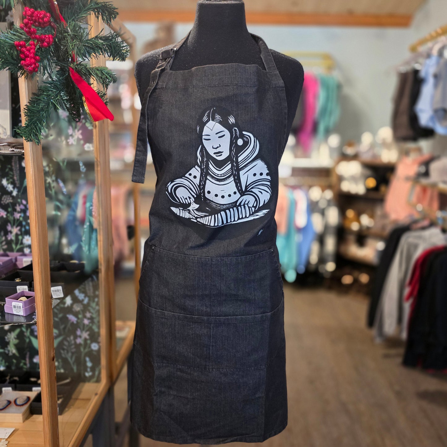 Pitsilik apron with pockets